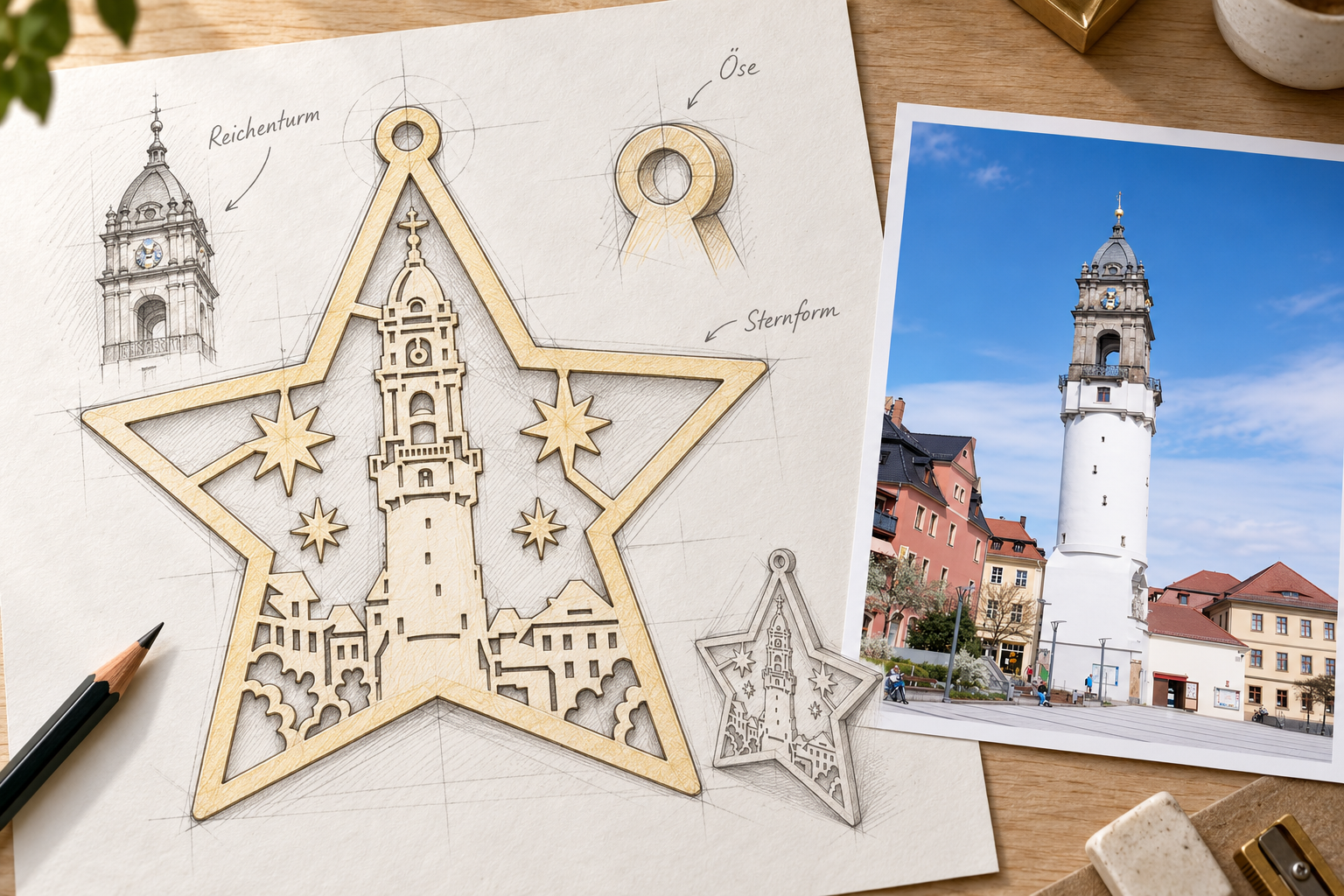 Von der Stadtansicht zum Anhänger – so entsteht Bautzen im Kleinen